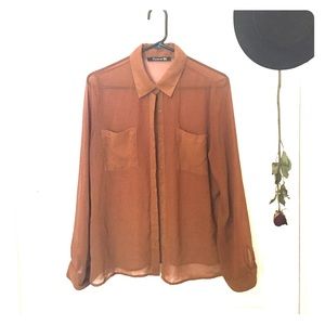 Sheer Forever 21 Blouse