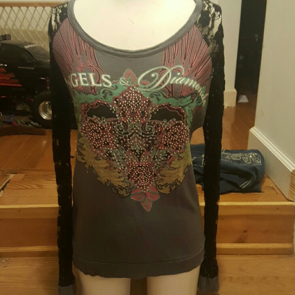 Angels and  diamonds long sleeve shirt from buckle