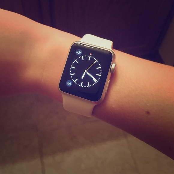 Apple Watch 38mm white sports band