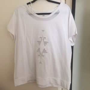 Forever 21+ Plus Futuristic Mesh Trimmed Top