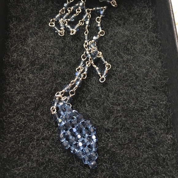 Blue crystal necklace