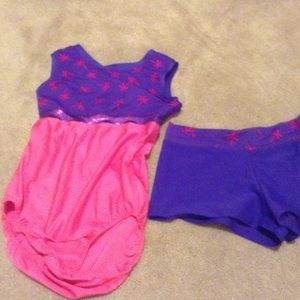 Leotard with matching shorts
