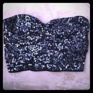 Black Sequin Bandeau