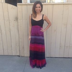 bebe Watercolor Silk Maxi