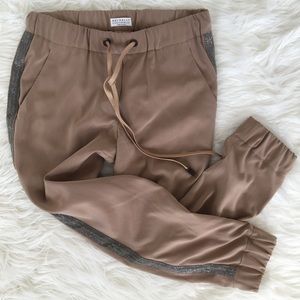 Brunello Cucinelli Silk beaded tuxedo pants