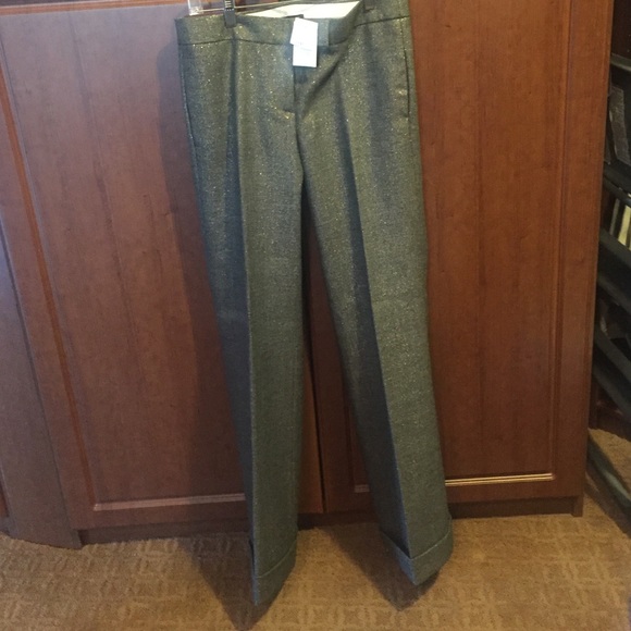 Shiny twill trousers