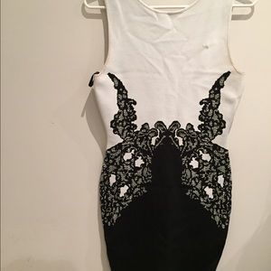 Beautiful monochrome bodycon dress size 10