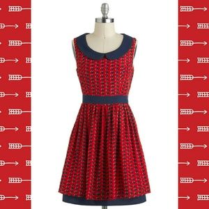 ModCloth- Scene of Hearts Dress - NEVER WORN!