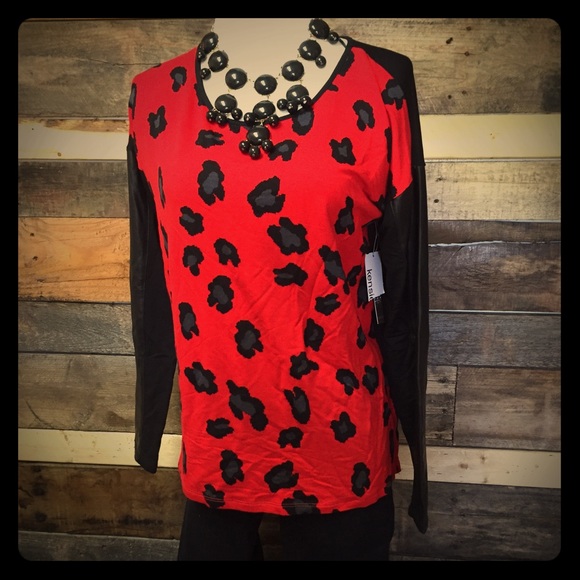 NWT Kensie leopard long sleeve