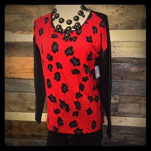 NWT Kensie leopard long sleeve