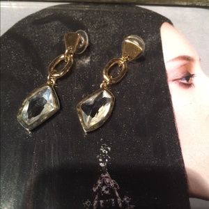 Abstract crystal drop earrings