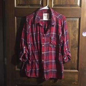Mossimo size xxl red plaid shirt