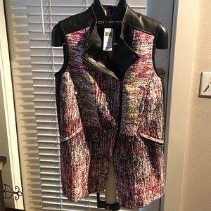 BCBG Leather trim vest selling more than 1/2 price
