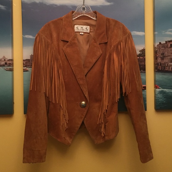 🔸Vintage suede leather cowboy jacket🔸