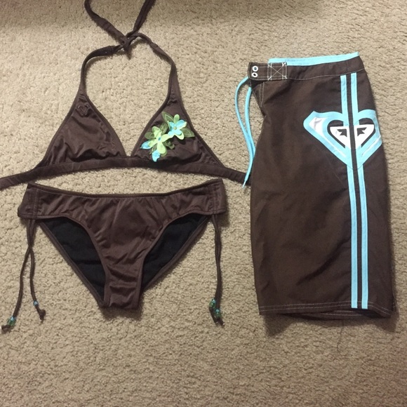 Roxy bikini and board shorts