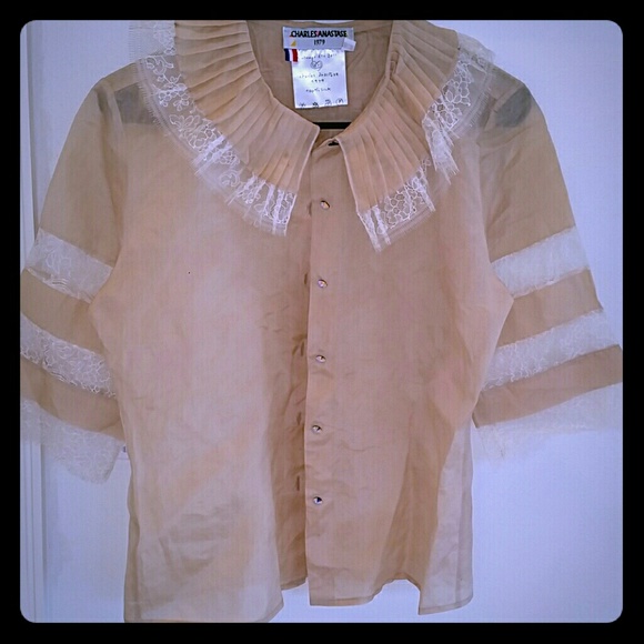 Charles Anastase lace Victorian blouse