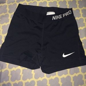 Black Nike Pro Spandex Shorts