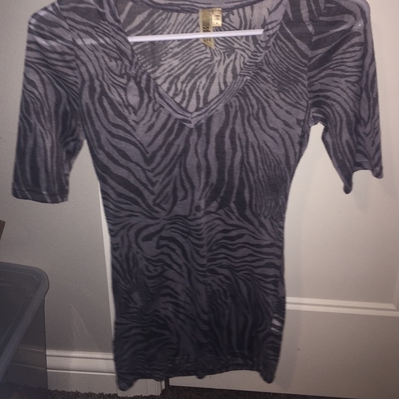 Zebra print sheer shirt