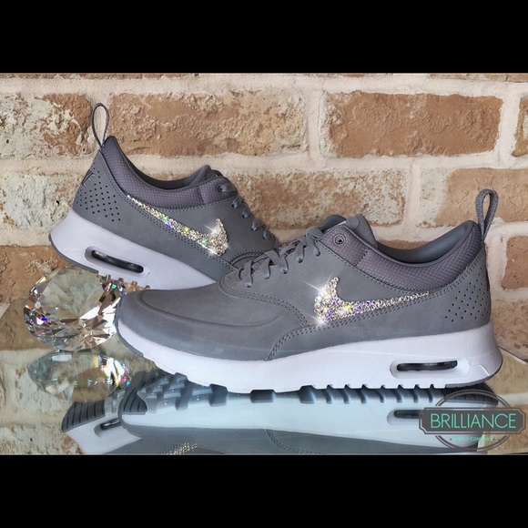 Swarovski Nike Air Max Thea Premium Stealth Grey - Picture 3 of 4