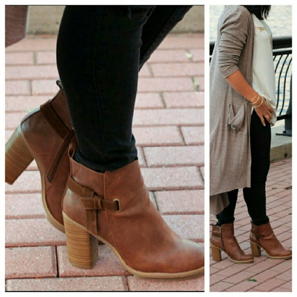 Cognac Ankle Boots - Picture 4 of 4