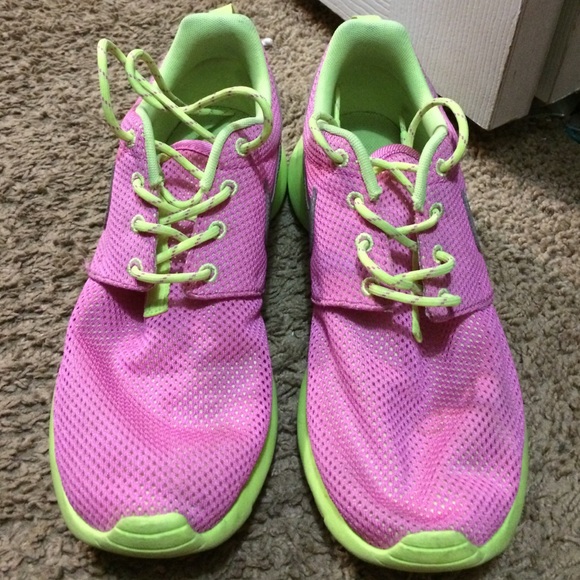 Pink and neon green Roshes