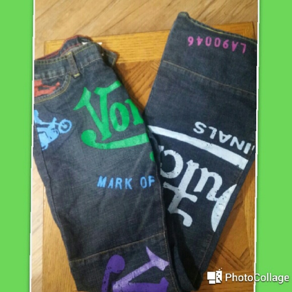 New Von Dutch Flare Jeans Graffiti