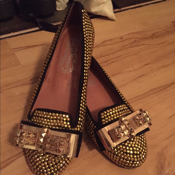 Jeffrey Campbell The Martini Metal Bow Flat