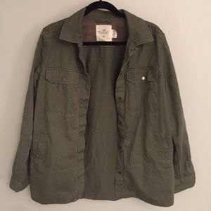H&M green military jacket