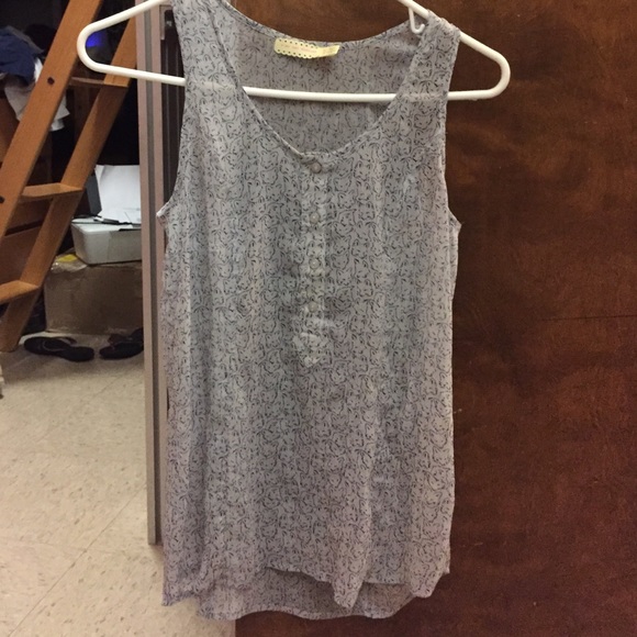 Urban Outfitters Grey Wolf-Patterned Tank Top