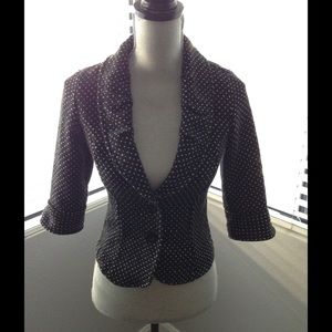 Polka dot 3/4 length jacket