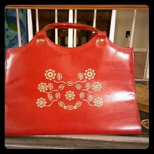 Red Embroidered Purse