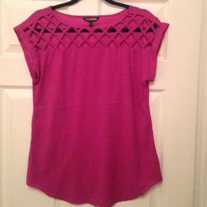 Express Silk Cutout Blouse