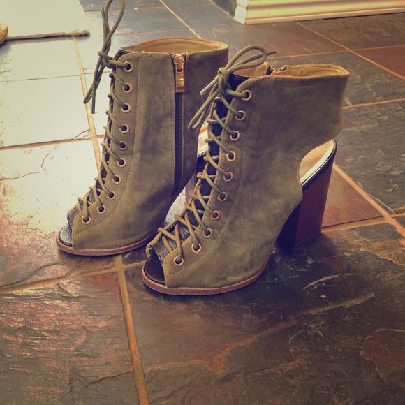 Lace up booties