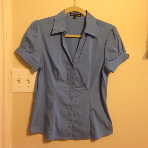 Shirt sleeves button up blouse