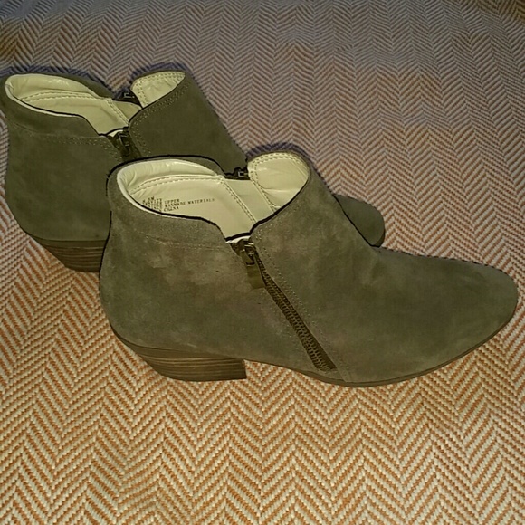 Leather Suede Booties Size 8.5