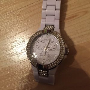White Guess watch