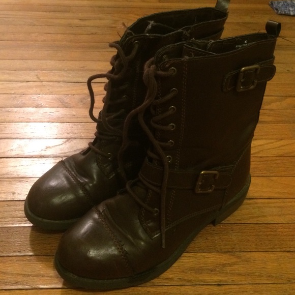 Brown Combat Boots