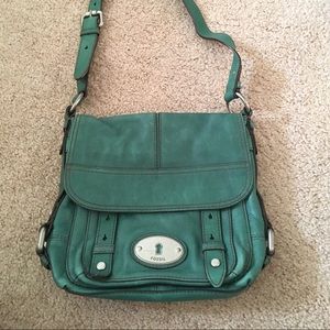 Fossil cross body emerald green