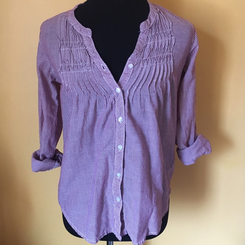 Striped Button Up Top