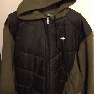 Men's Forest Green New Balance Hooded Zip-Up