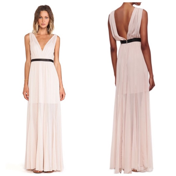 Alice + Olivia Dresses & Skirts - alice + olivia kendrick leather-waist chiffon gown
