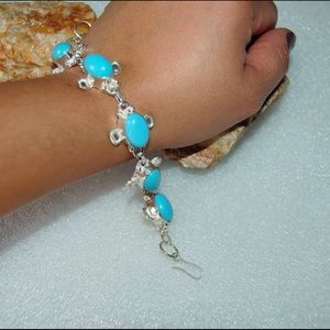handmade & handcrafted gemstone jewelry Jewelry - Blue Chalcedony Bracelet 925 Silver 8" handmade & handcrafted gemstone jewelry Jewelry - Blue Chalcedony Bracelet 925 Silver 8"