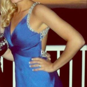 Faviana Couture royal blue formal dress