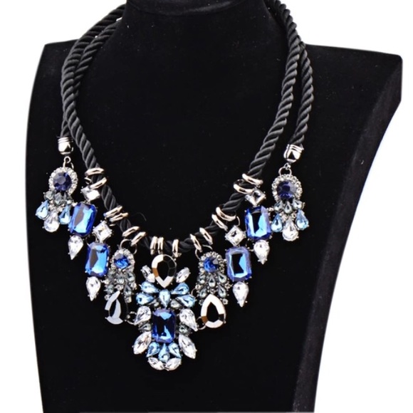 Jewelry - Blue Rhinestone Statement Necklace