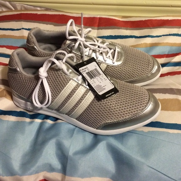 Adidas silver women's golf shoes