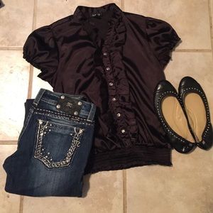 Women's silk top sz L