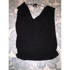 Black silky top