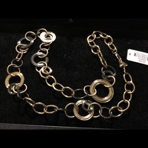 22" gold multicolored gold chain necklace