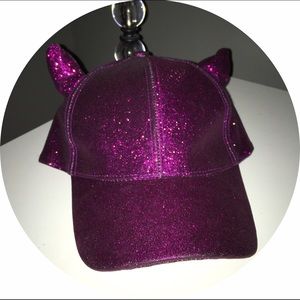 Purple Glitter Devil Ears Hat