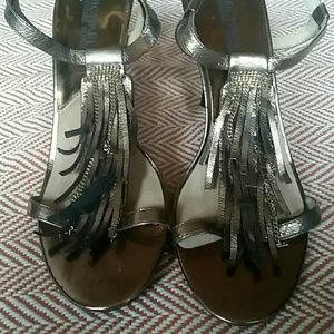 Michael Kors Leather Fringe Heels Size 9